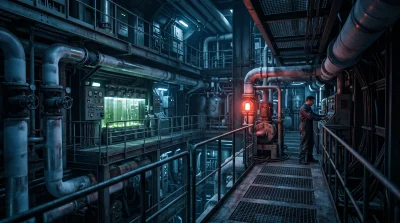 Обои / Night Engine Room