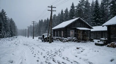 Обои / Snow Yard Lines