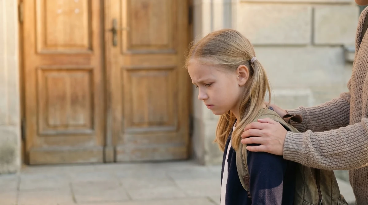 Дочь плакала у двери школы каждое утро: тайна грязного мешка со сменкой