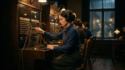 Телефонистка с ночной смены