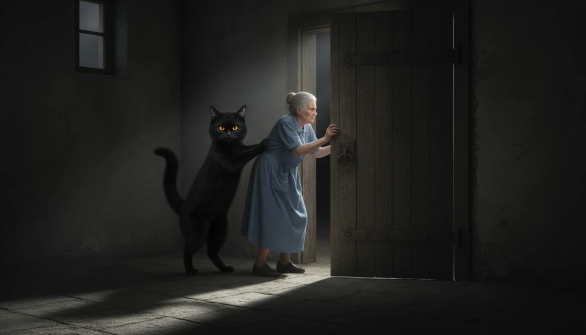 «— Тетя Аня, это я, Стас!» — раздалось из-за двери. Только черный кот знал правду