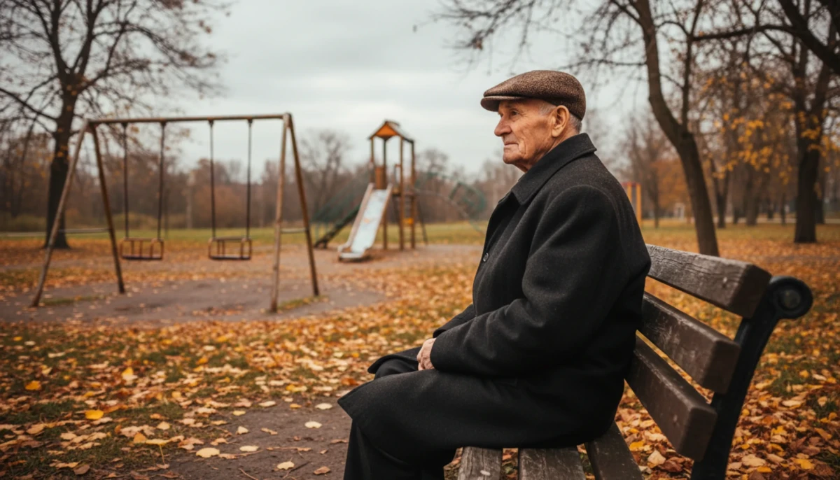 Старик на скамейке